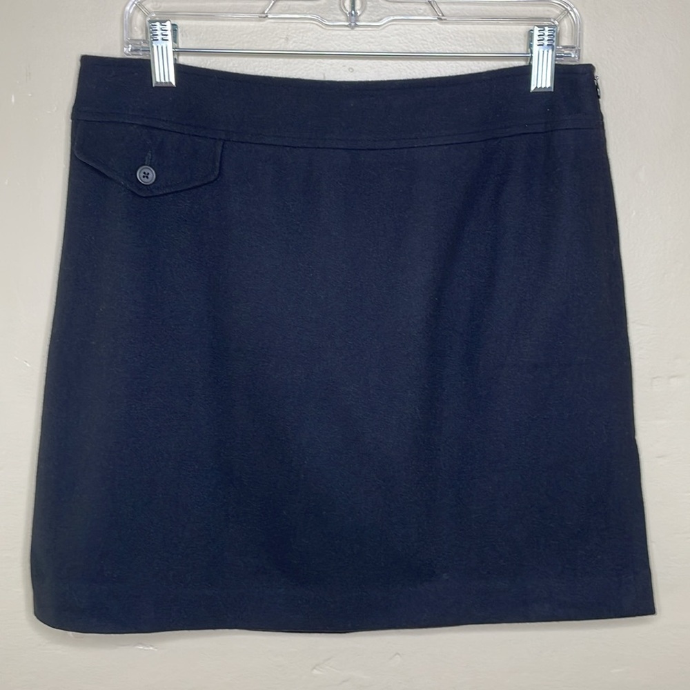 BANANA REPUBLIC Wool Cashmere Blend Lux Black Above the Knee Skirt 8